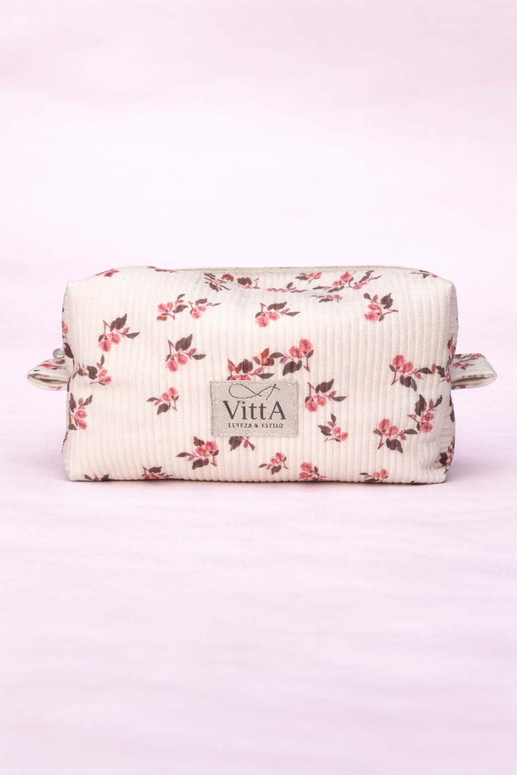 Necessaire canelada flores