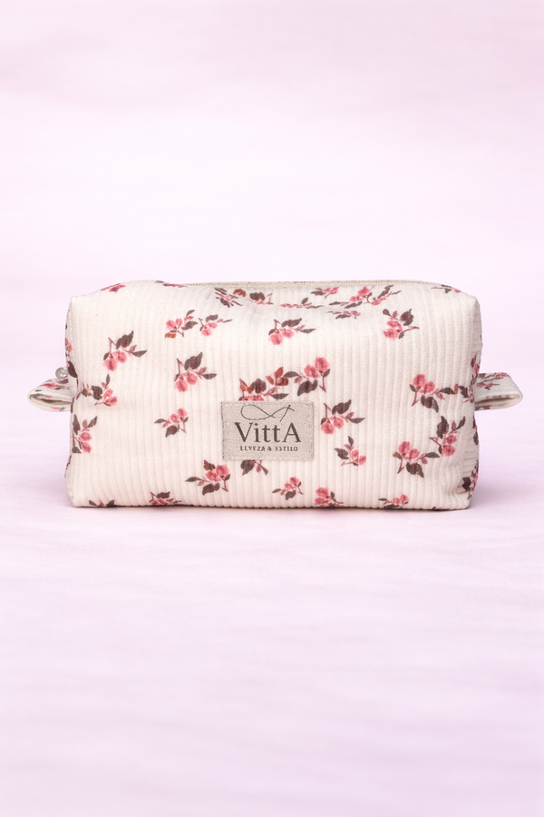 Necessaire canelada flores