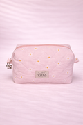 Necessaire rosa com flores