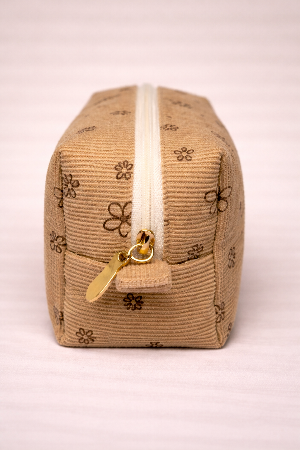 Necessaire Caqui canelada  flores