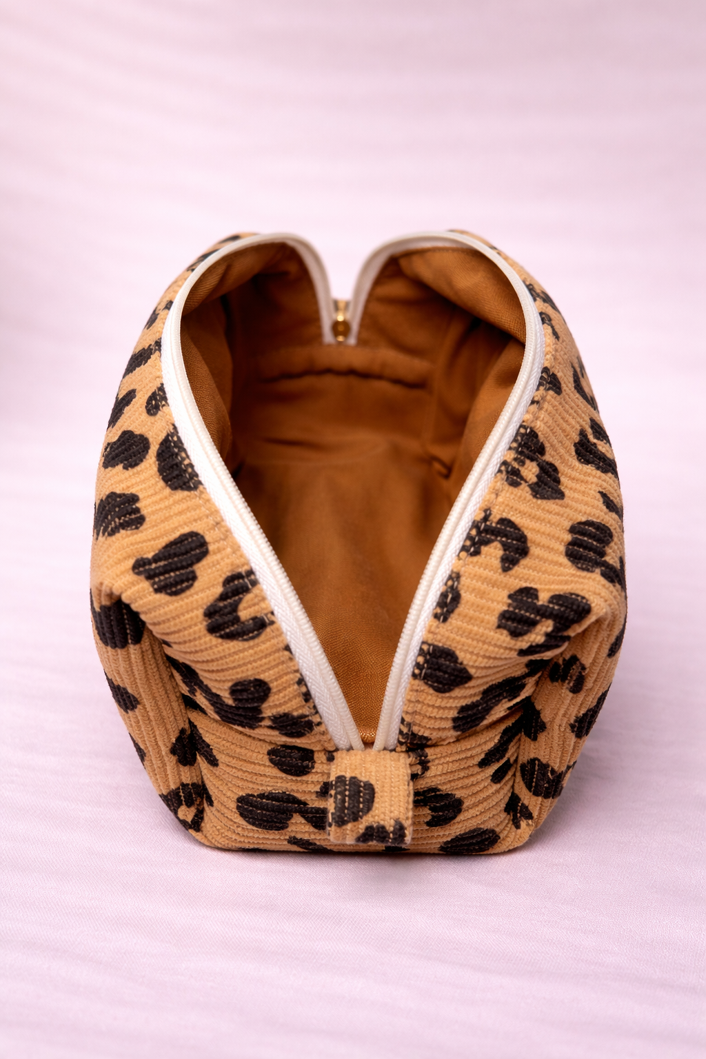 Necessaire canelada leopardo